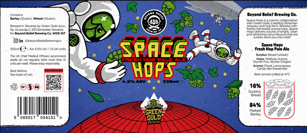 SPACE HOPS - WET HOP PALE ALE, 4,5% alc.